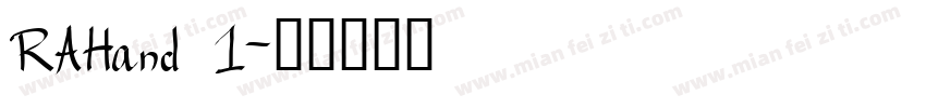 RAHand 1字体转换